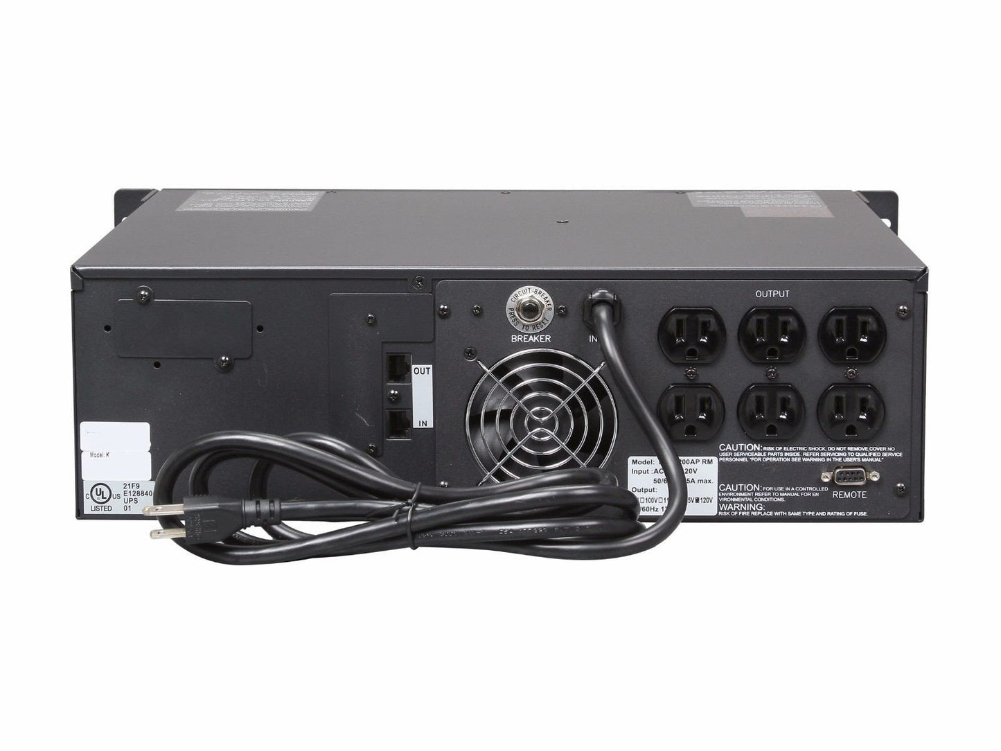 Powercom Smart King KIN-2200APRM 2200VA/1320W 120V 6 Outlet UPS Backup