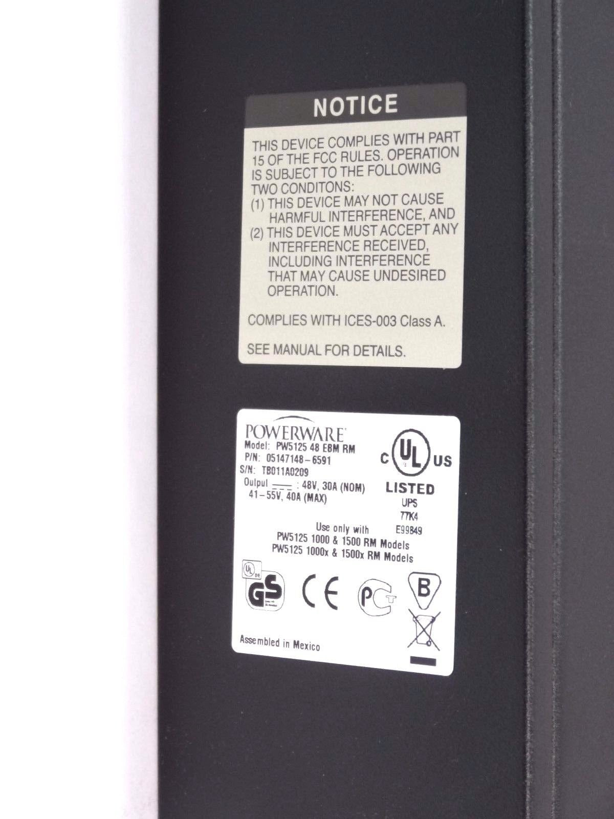 Eaton Powerware 5125 UPS Extended Battery Module EBM for 1000/15000VA UPS