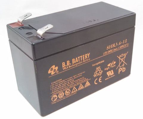 BB SHR3.6-12 12V 3.6Ah High Rate SLA Battery F2 / T2 Terminals (CPS3.6-12)